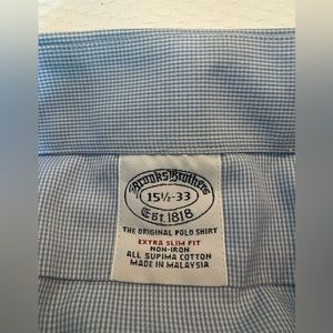 Brooks Brothers Extra Slim Fit Blue Dress Shirt 15.5-33